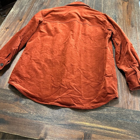 Madewell Oversized Twill shacket corduroy jacket rust red orange Small NWOT - Picture 6 of 9